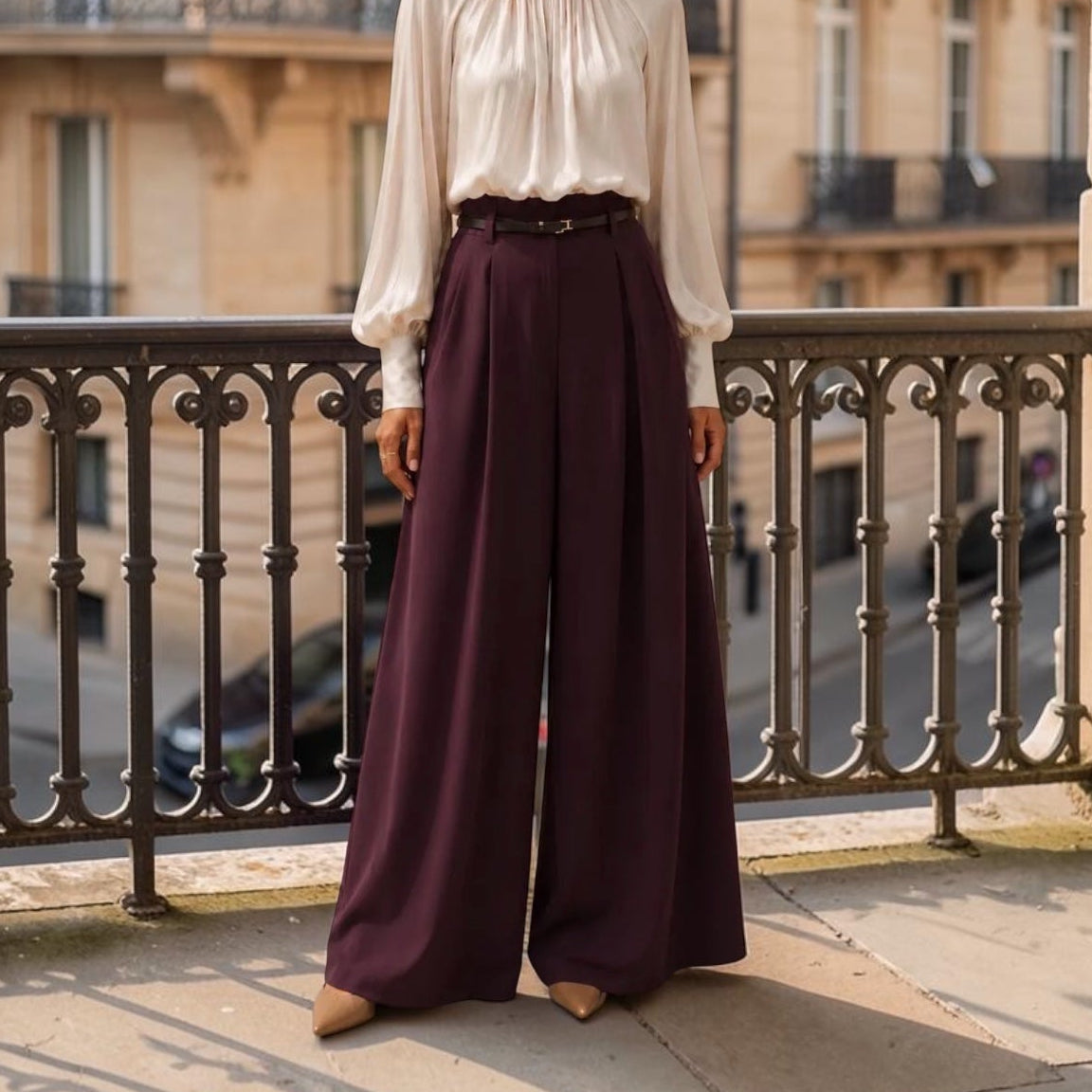 Pantalon LEONOR prune